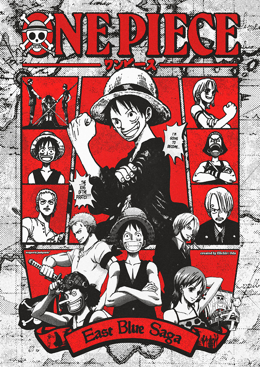 One Piece East Blue Saga Artwork Canvas Print & Poster Wall Art - AI PRINT LAB